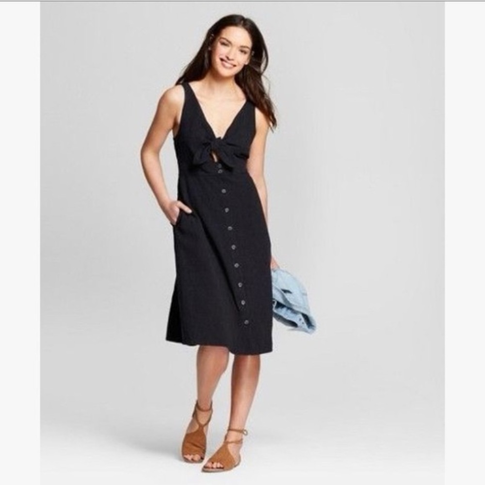 Universal Thread Button Down Tie Front Dress